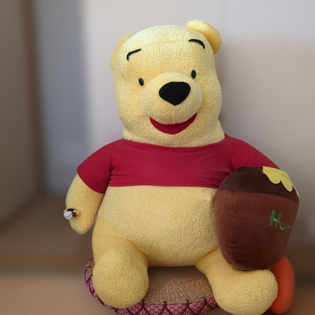 くまのプーさん ぬいぐるみ（はちみつ壺と蜂付） 　特大