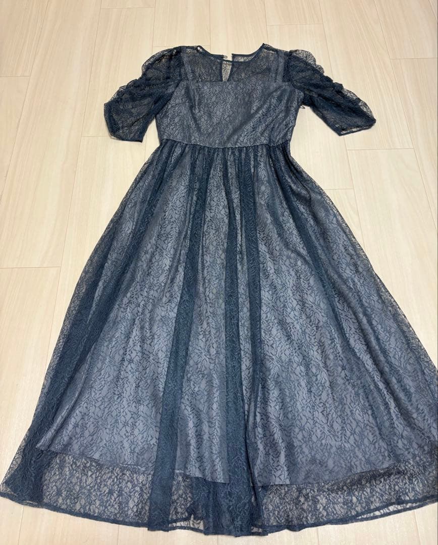 aimer エメ 結婚式参列 レースロングドレス M美品　定価19,800円