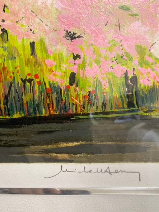 ミッシェル・アンリ　アルザスの春　オリジナルシルクスクリーン版画　自筆サイン入