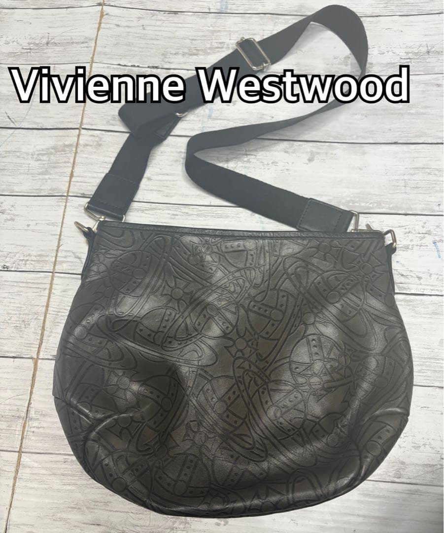 ヴィヴィアンウエストウッド　ショルダーバッグ　レザー　総柄　オーブ