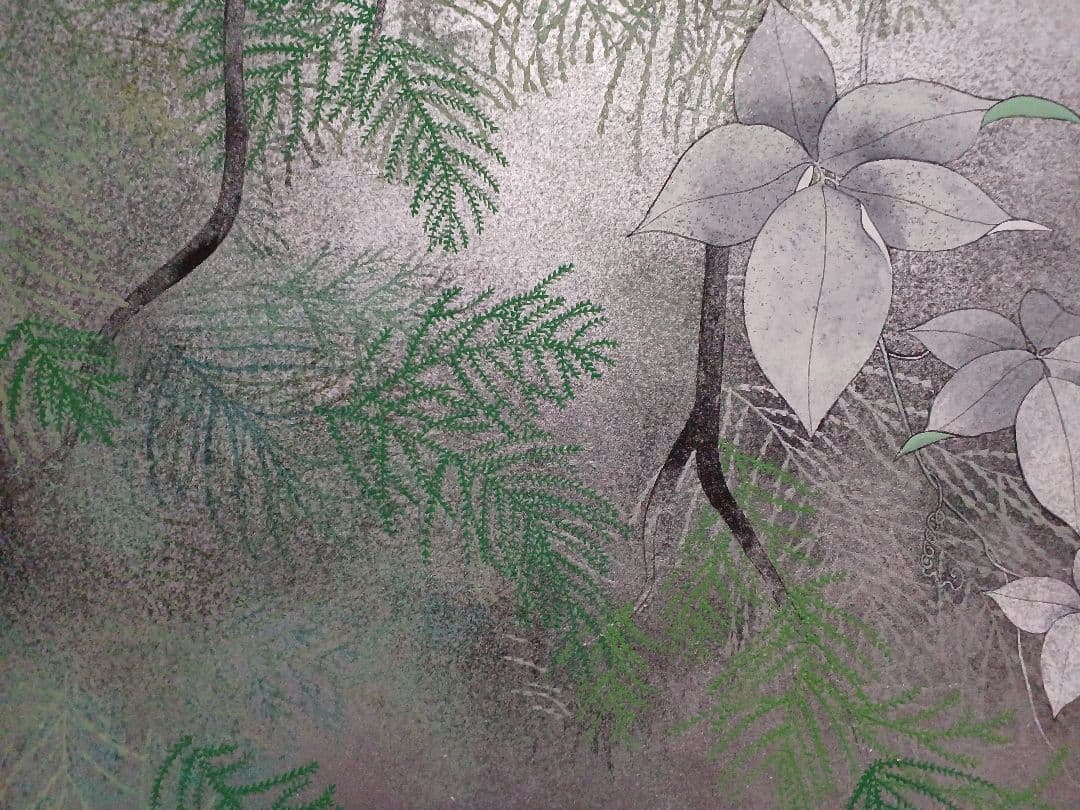 ◆　佐藤昌美(佐藤晨)「緑韻」日本画　猫　F10号　創画会会員　紺綬褒章　◆