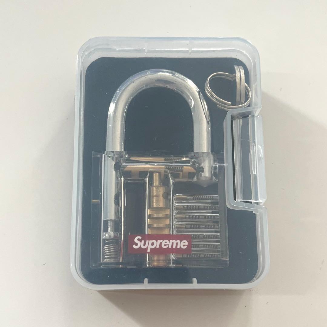 新品未使用　シュプリーム Transparent Lock 南京錠 CLEAR