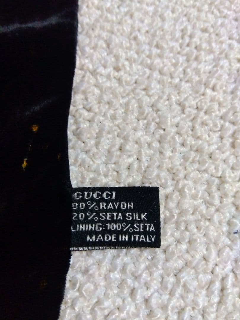 GUCCI ベロア マフラー GG柄 MADE IN ITALY
