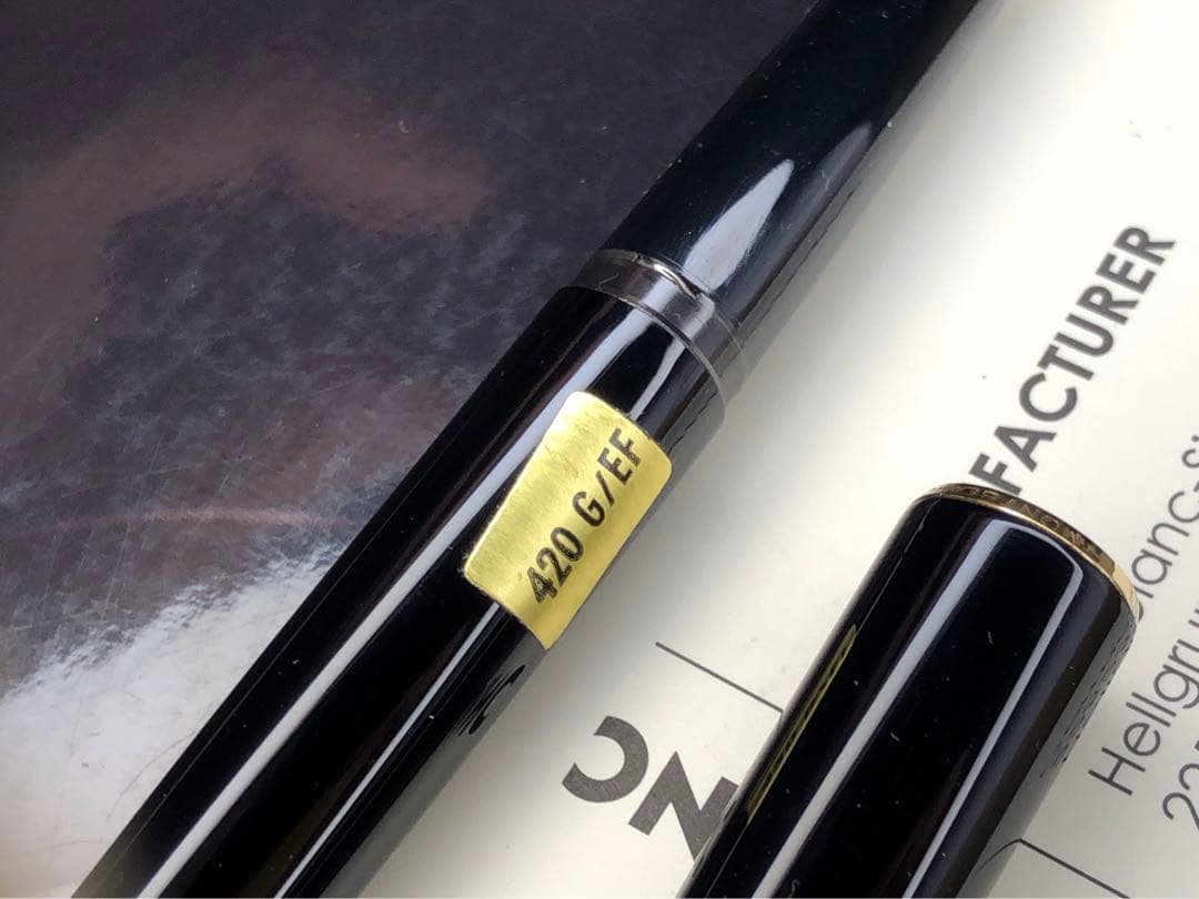 ★極上美品！代表基本モデル銘品！No420GP★ボトルインク付★モンブラン万年筆