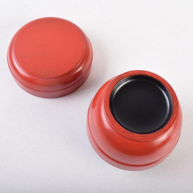 茶道具　根来塗　夏目有彦作　薬壷　書付　識箱　V　8510