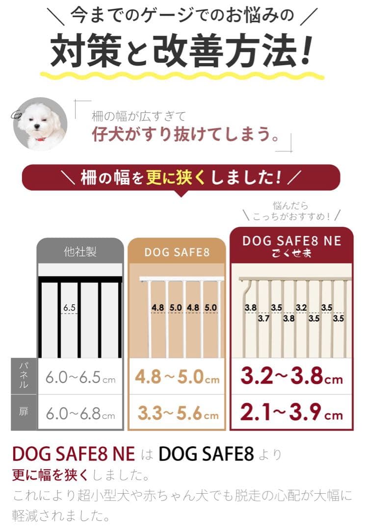 【展示品】ごくせま　ライトグレージュ　ペットフェンス　サークル　ゲート