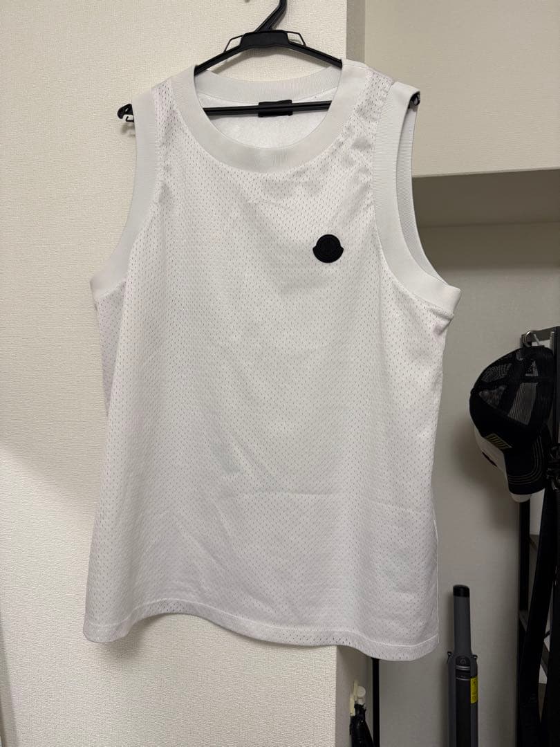 モンクレール　MONCLER ホワイトメッシュタンクトップ