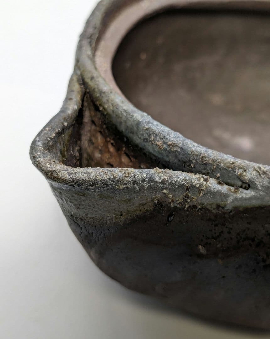 藤原宏 備前焼 猿摘宝瓶 共箱黄布栞 煎茶道具 煎茶器 泡瓶 食器 工芸品 桟切