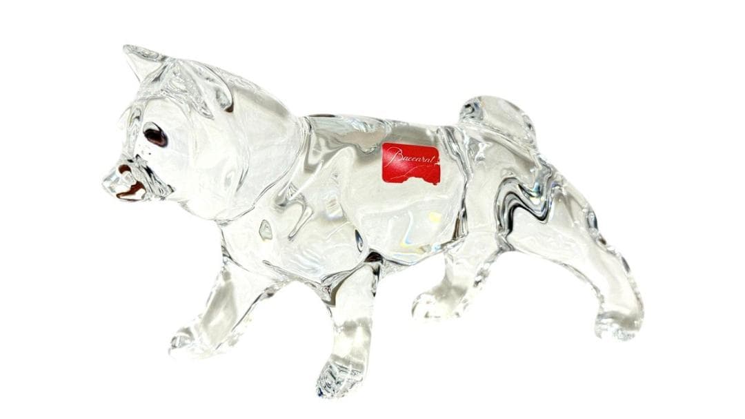 新品同様♡バカラ♡土佐犬♡犬 ドッグ ガラス彫刻 中型 クリスタル インテリア