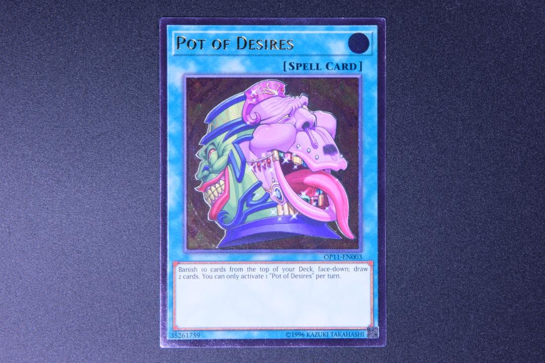 遊戯王 強欲で貪欲な壺 英版 OP11-EN003 レリーフ 1枚