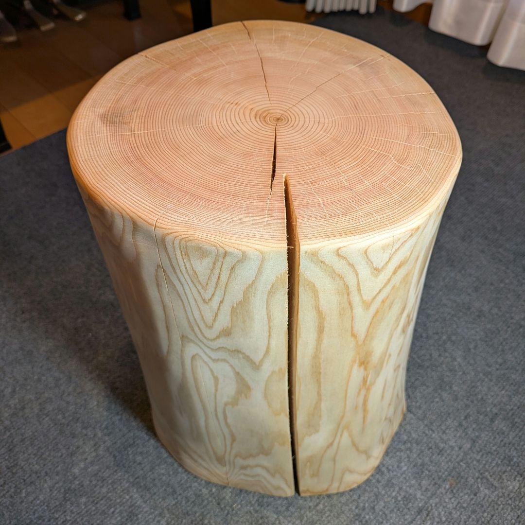 檜　切り株　丸太　椅子　スツール　 高さ約42.5cm