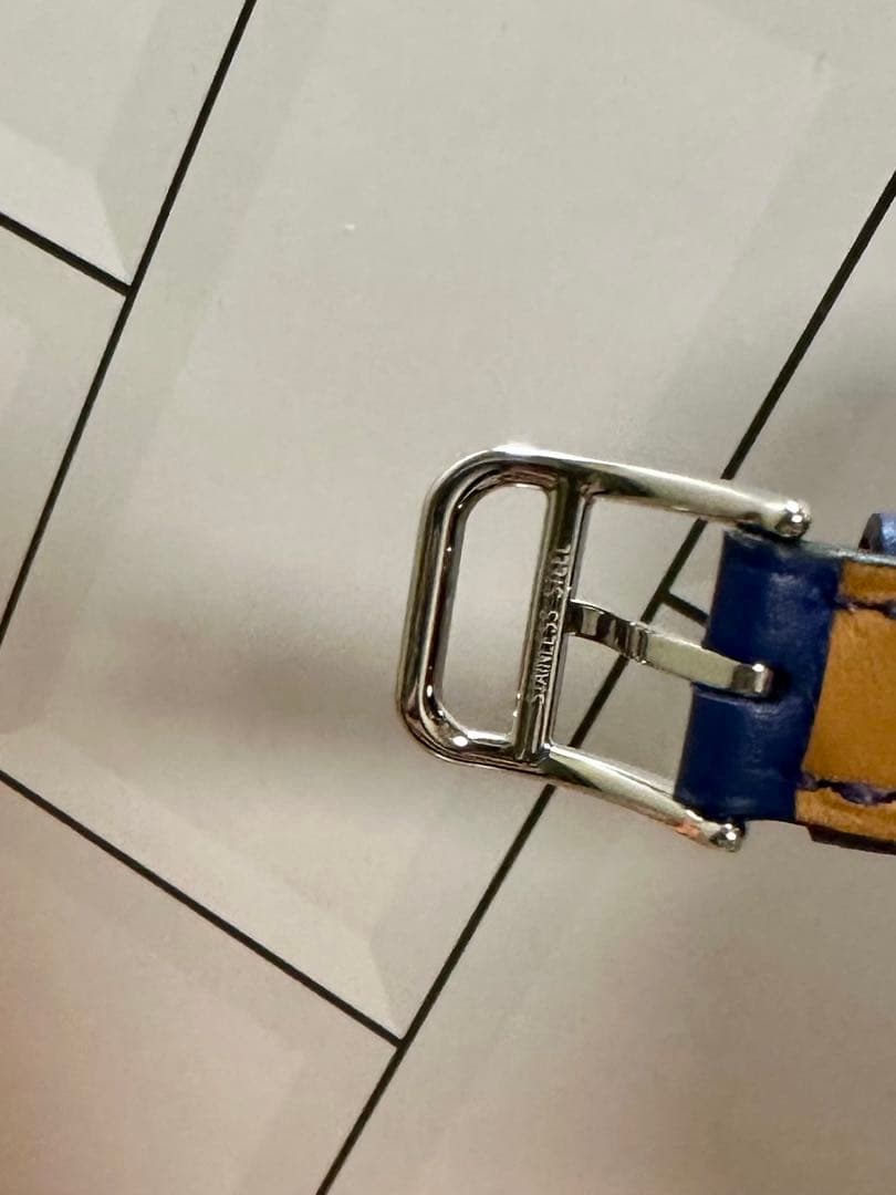 Hermes ブルー・サフィールアトラージュ・ドゥブルトゥールレザーストラップ