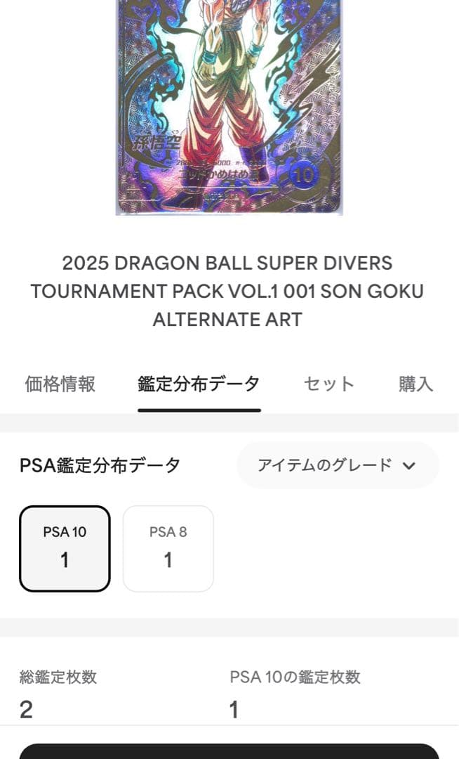 SDVTP-001 パラレル　孫悟空　PSA10