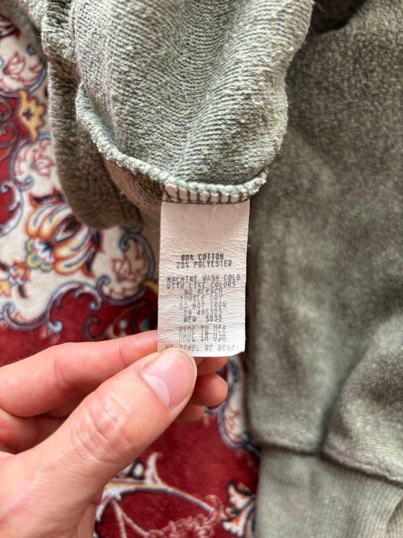 90s パイル生地プルオーバーパーカー　usa