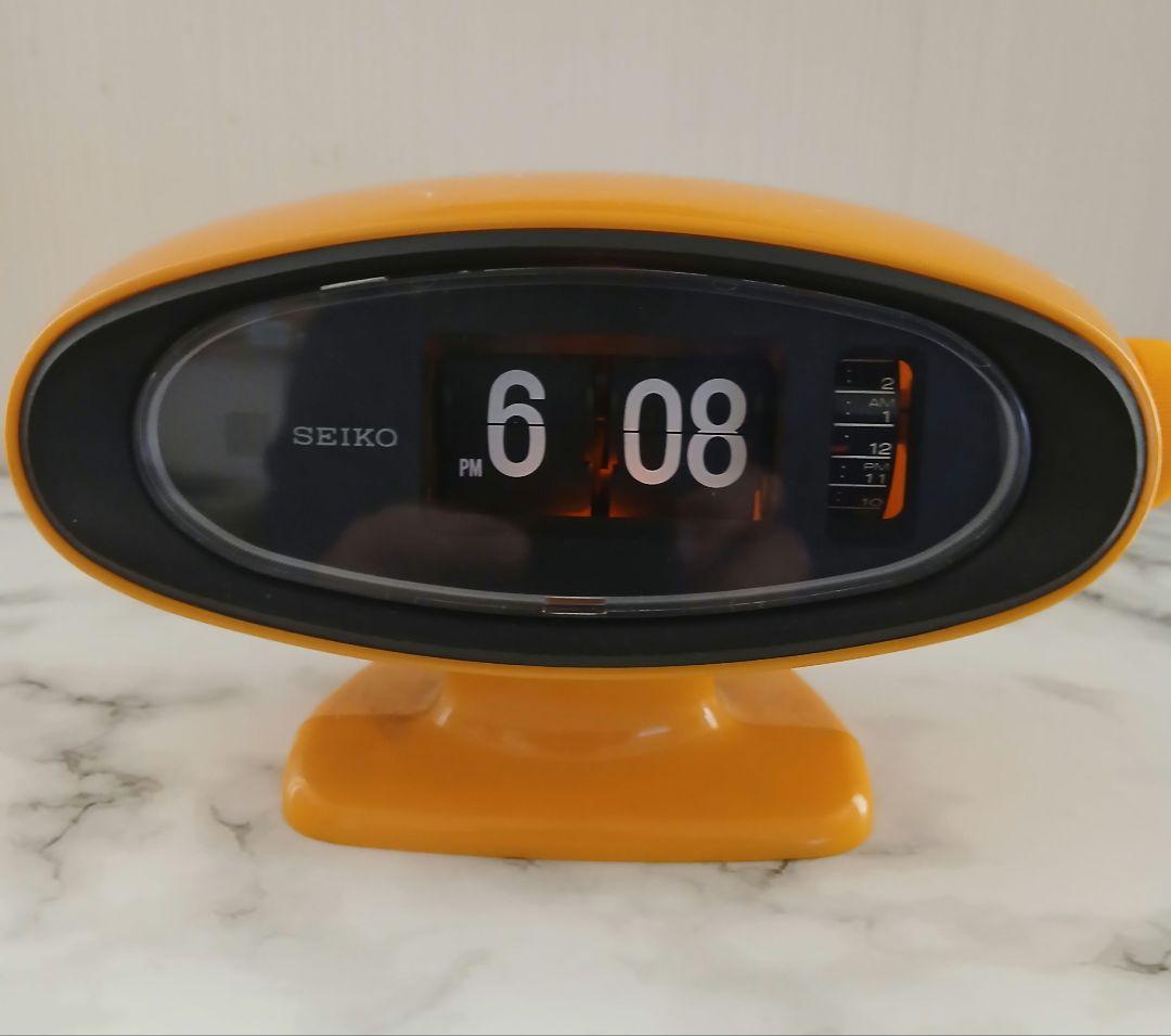 SEIKO パタパタ時計 昭和 DP618 イエロー 50/60Hz レア時計