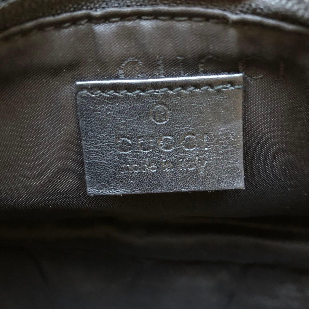 GUCCI グッチ アクセサリーポーチ パーティーバッグ GG柄キャンバス 黒