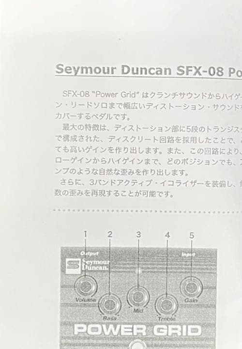 Seymour Duncan SFX-08　Power Grid ダンカン