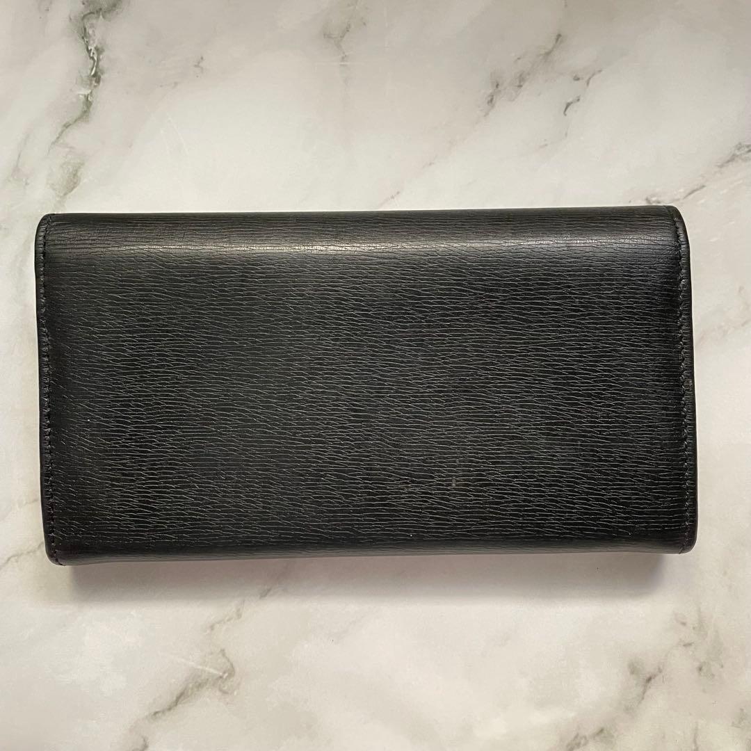 GUCCI グッチ フラップ 長財布　GG 金具　2つ折り財布　0107-④