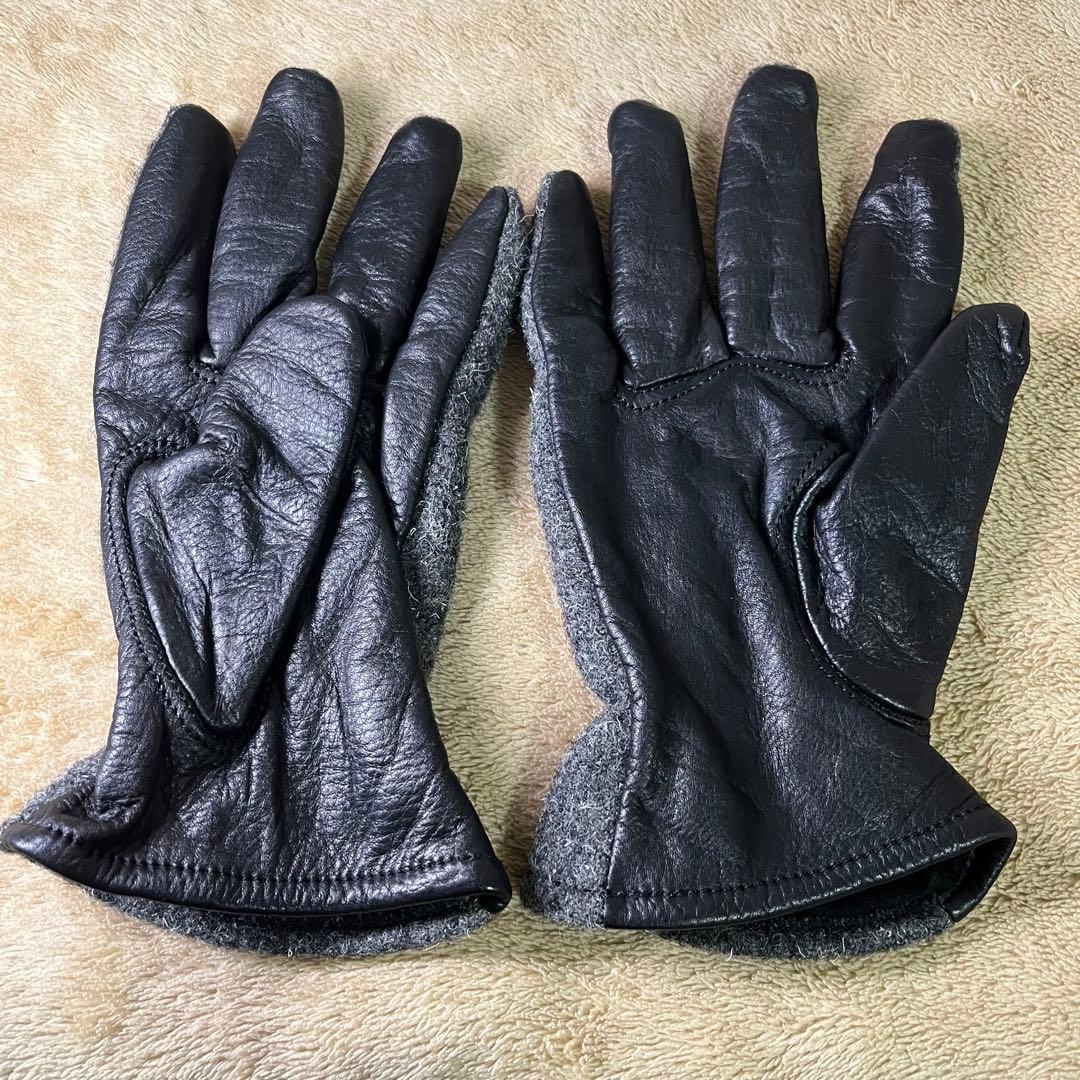 コムデギャルソン COMME des GARCONS ウールレザー 手袋 グレー