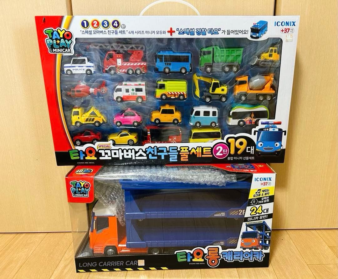 ちびっこバス　タヨ　ミニカー　キャリアカー　セット　TAYO