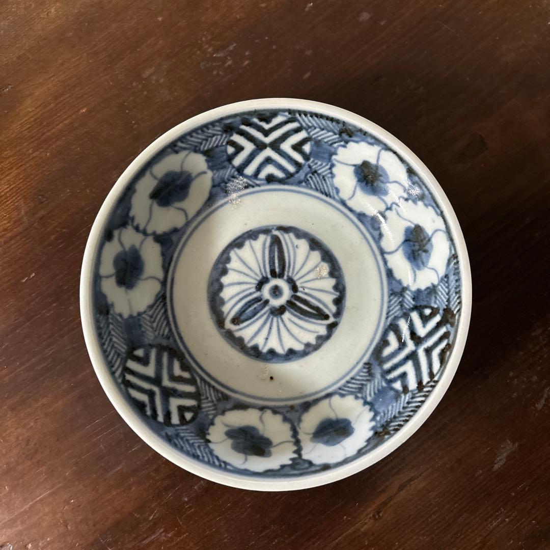 古伊万里膾皿5点内1点ヒビ有り　古道具　骨董　アンティーク　白磁　酒器　検:李朝