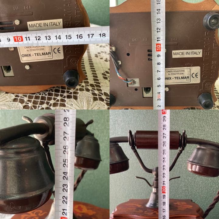 イタリア製 テレフォン 電話機 象嵌細工 インテリア ビンテージ アンティーク