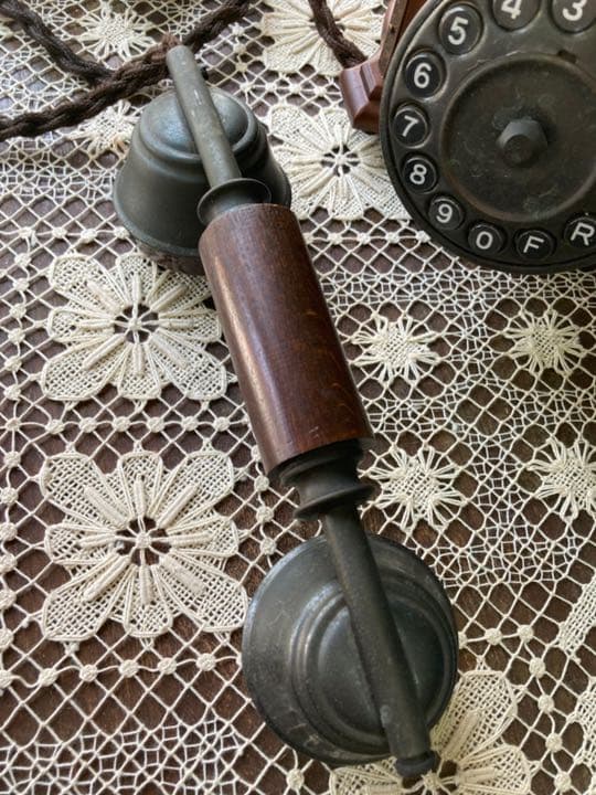 イタリア製 テレフォン 電話機 象嵌細工 インテリア ビンテージ アンティーク