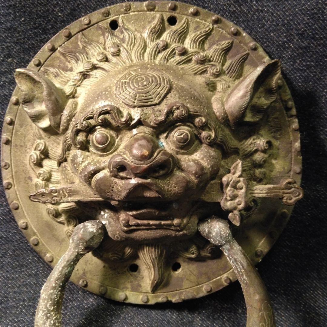 古い　ドアノツカー　？ 骨董　中国 　開運　魔除け