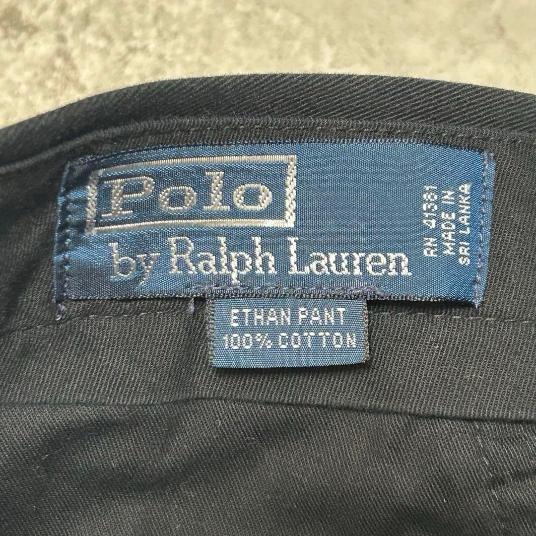 美品 ポロバイラルフローレン 黒 ポロチノ Ethan Pant W32 L30