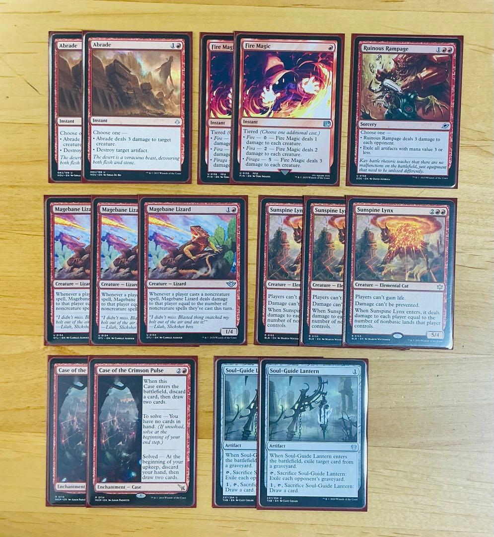 赤単　デッキ　mtg スタンダード mono red デッキ　まとめ売り