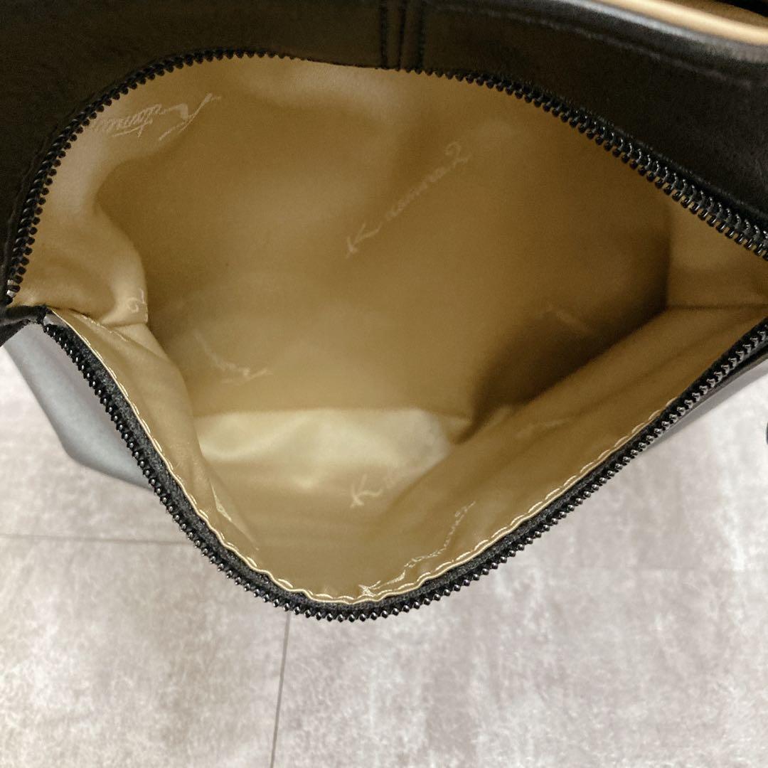 【未使用級】kitamura キタムラ カットワークロゴ　本革 レザー トート