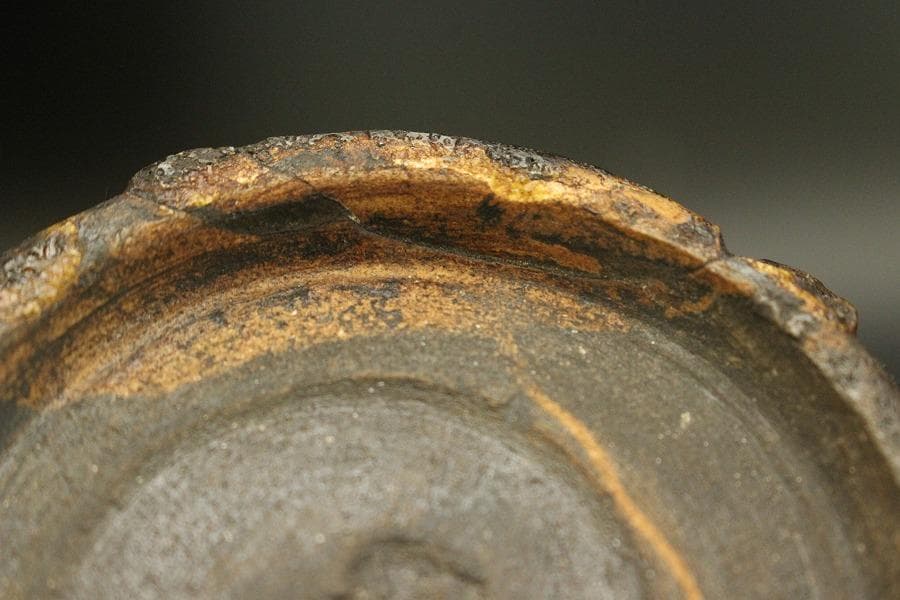 中国美術 緑釉 纏枝蓮花貼 三耳 壷 台付(A890)