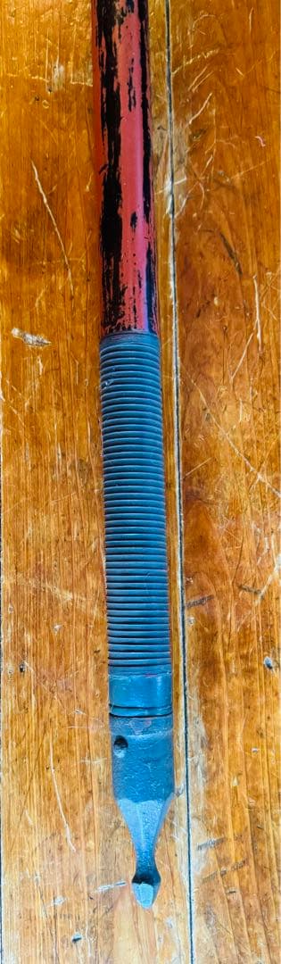 槍　拵　朱槍　根来塗り