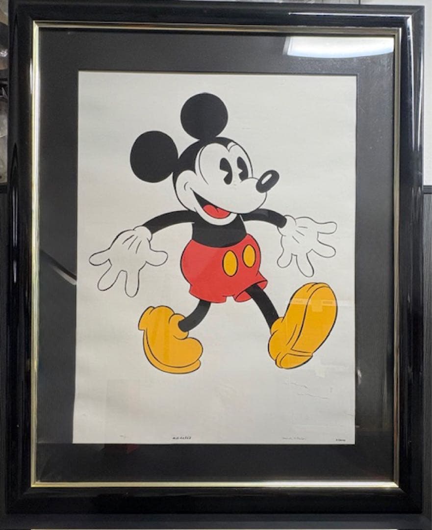値下げしました！ミッキーマウス「手のひら」99/1500シルクスクリーン額入り