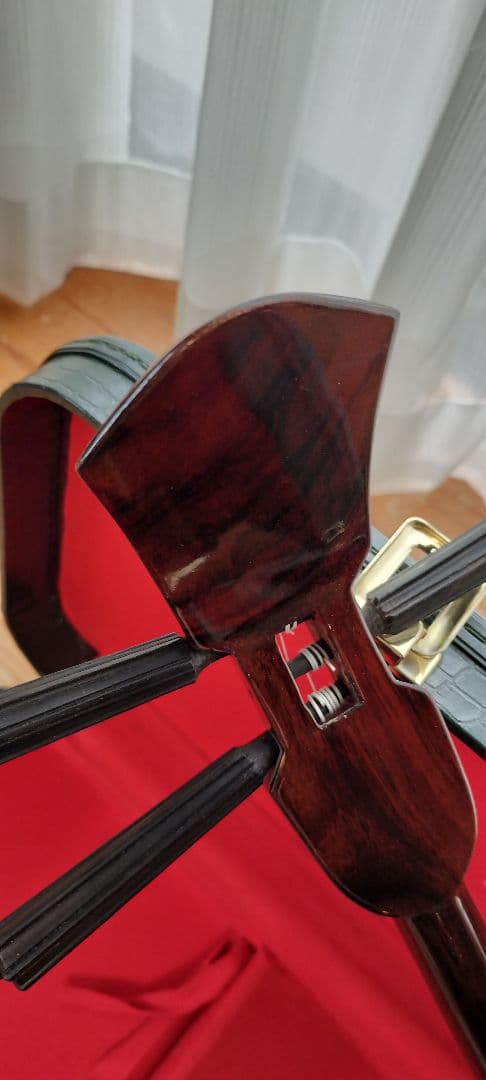 三線 黒檀 本皮一枚張りカマゴン 知念大工型