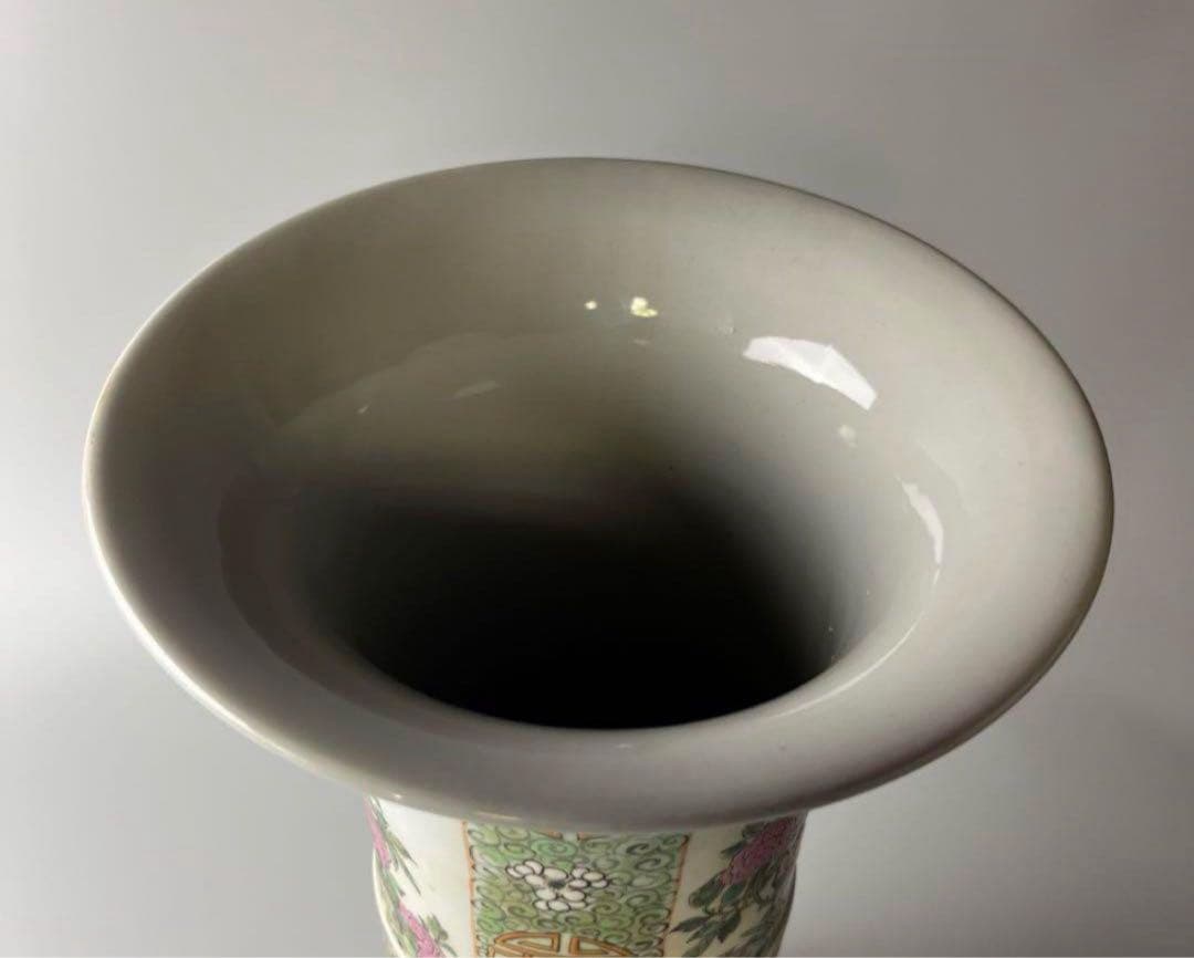 中国 花瓶色絵 粉彩 壺 飾壺 花器