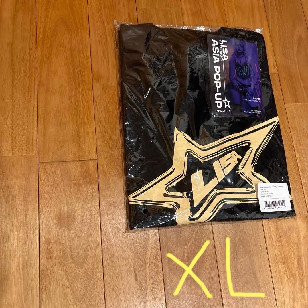 LISAリサTシャツ XL 新品未開封blackpinkポップアップグッズ
