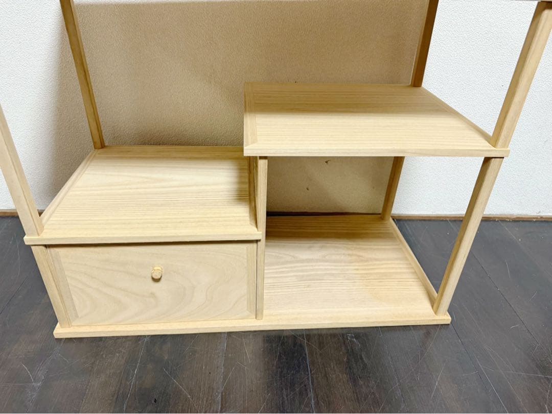 茶道具 桐木地 袋棚 利休袋棚 志野棚 組立式 炉用 煎茶道具 大棚 紙箱