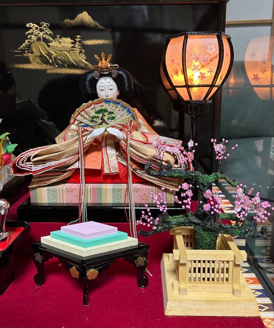 【美品】極上特選三月雛人形　親王飾り　壽誠作　『丹秀雛』　ガラスケース入り