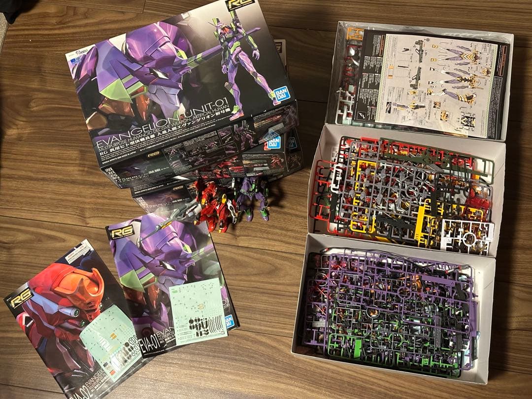 RGエヴァンゲリオン3体セット初号機、弐号機、零号機