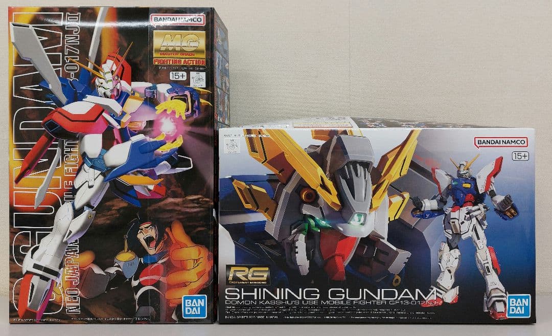 RG 1/144 シャイニングガンダム　MG 1/100 Gガンダム