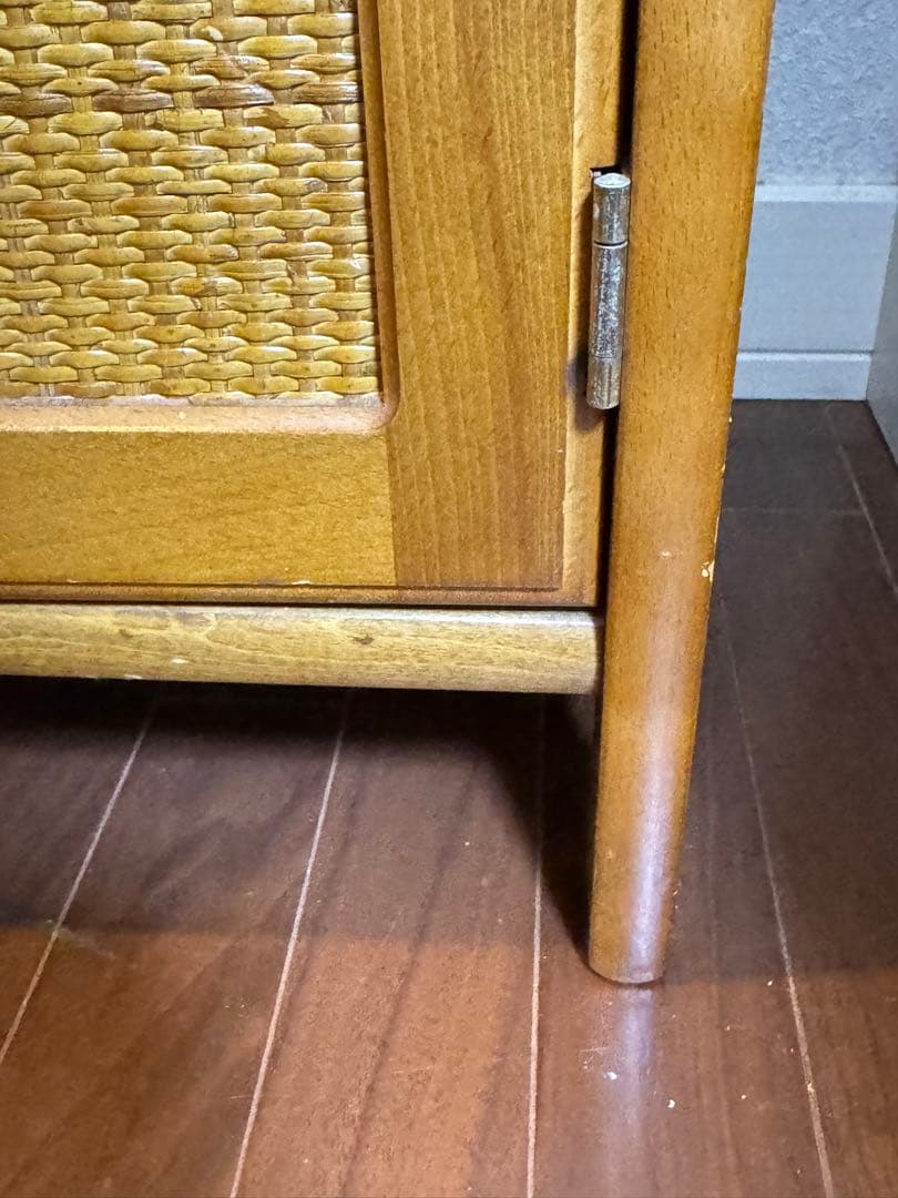 オールドカリモク　電話台　FAX台　キャビネット　レトロ　送料込み匿名発送