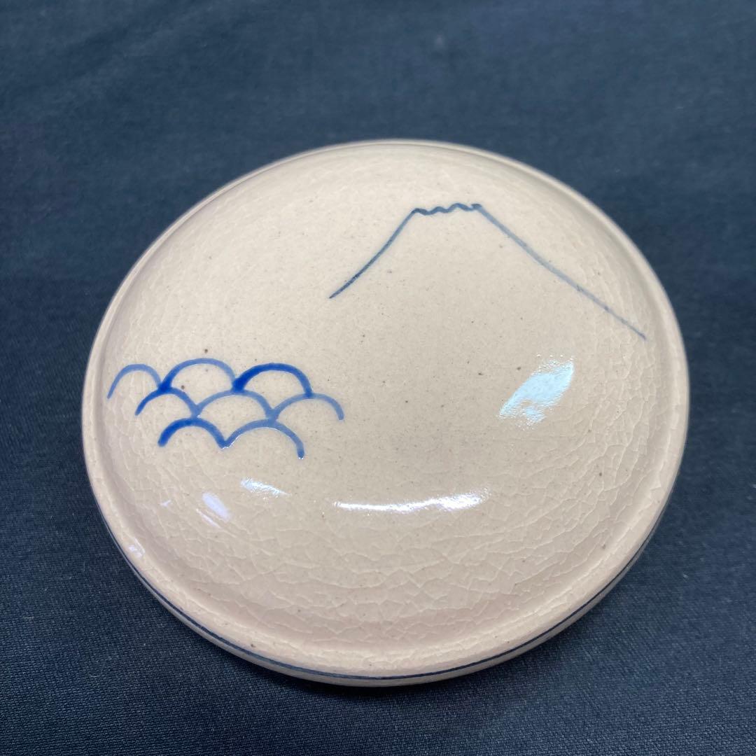 【新品未使用】雲林院寶山 香合 平安造 青海波図