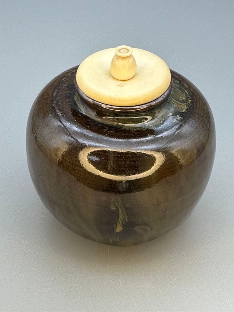 茶道具　茶入　高取　味楽　文淋