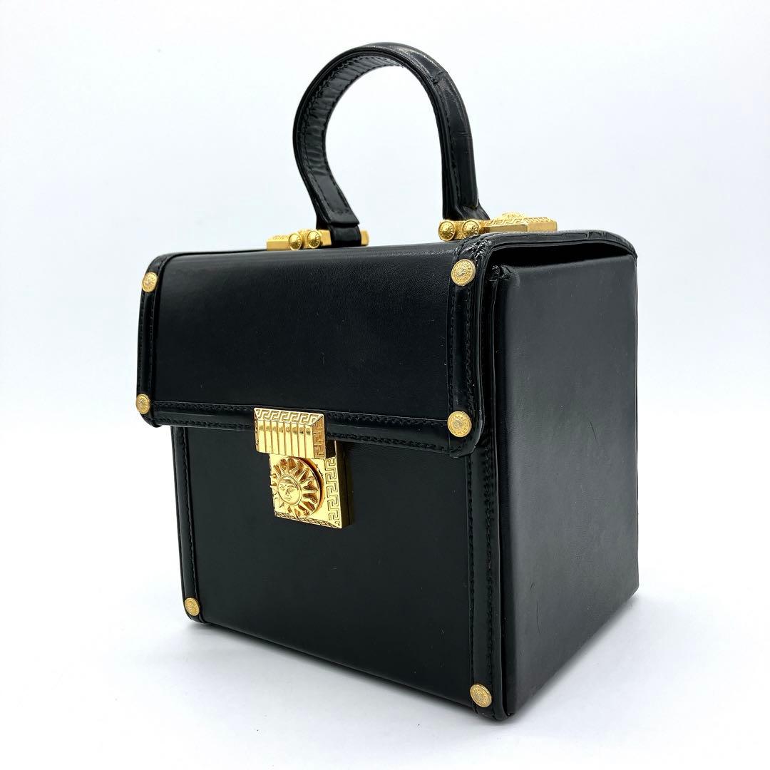 【GIANNI VERSACE】 バニティ　パーティーバッグ　ゴールド金具