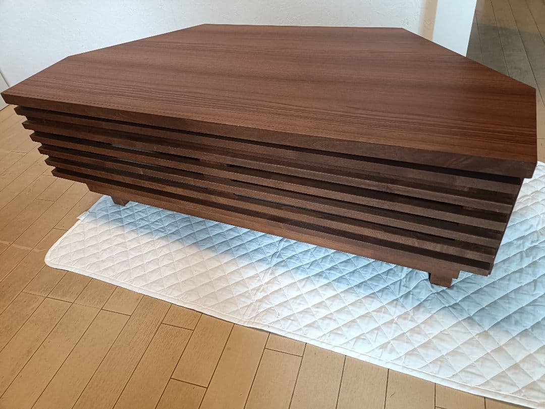 コーナー型テレビボード 100cm ブラウン