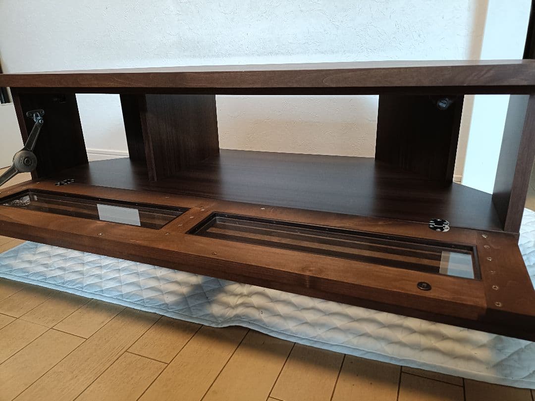 コーナー型テレビボード 100cm ブラウン