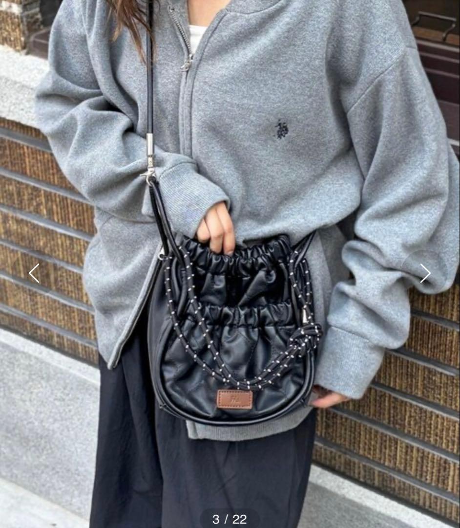 【FUKA's企画】PUパラコードギャザーミニショルダーバッグ