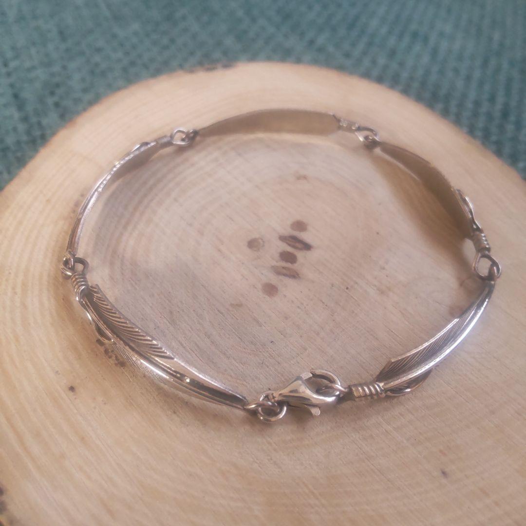 Navajo・chris charley・OLD 5連フェザーブレスレット・希少