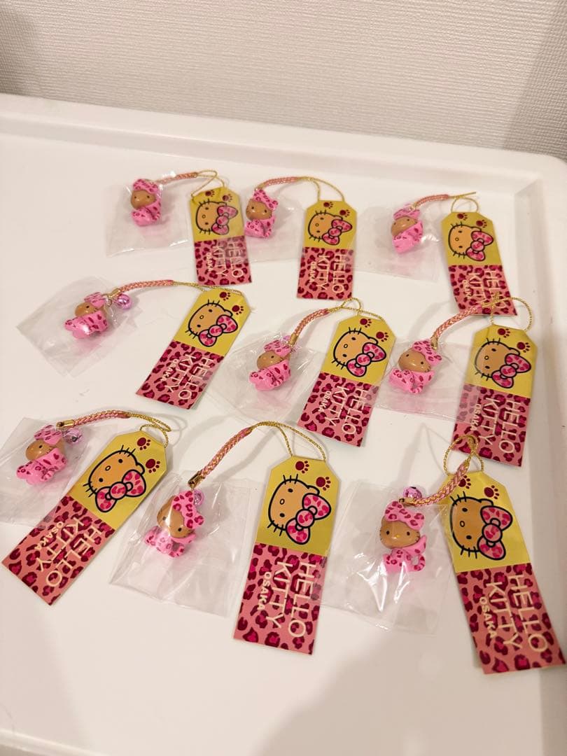 大阪限定 日焼けギャル キティ ご当地限定 根付けストラップヒョウ柄 9点セット
